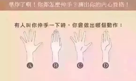 你伸手的动作暴露了你的内心，超准！ 图1